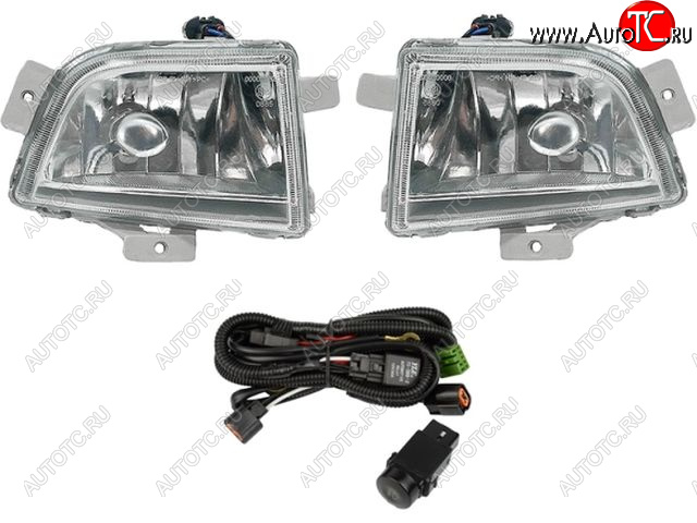 3 279 р. Комплект противотуманных фар (с кнопкой и проводкой) BodyParts Chevrolet Aveo T200 седан (2003-2008)  с доставкой в г. Майкоп
