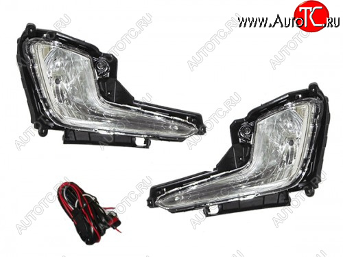 5 799 р. Комплект противотуманных фар (проводка, кнопка, пр-во Китай) BODYPARTS  KIA Rio  3 QB (2011-2015) дорестайлинг седан  с доставкой в г. Майкоп
