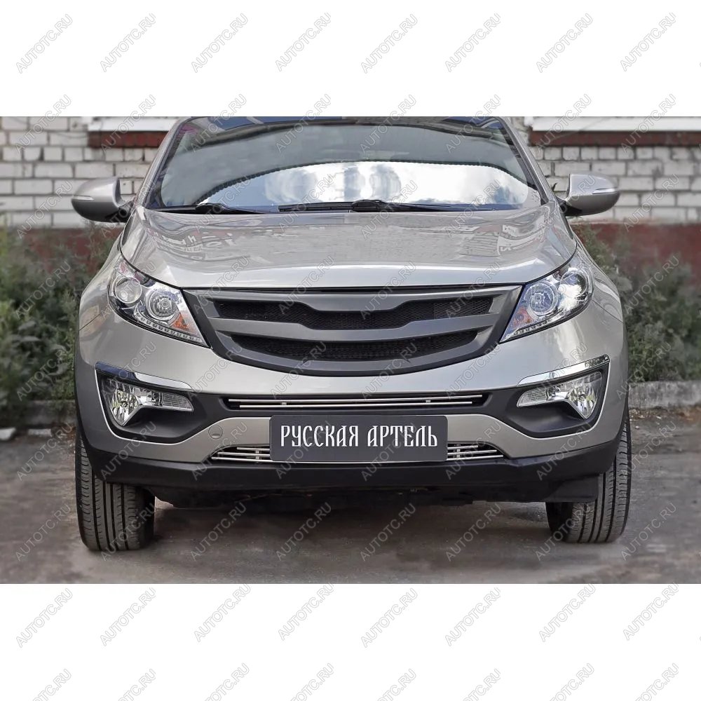 5 799 р. Решетка радиатора (вариант 2) Русская Артель  KIA Sportage  3 SL (2010-2014) дорестайлинг (глянец под покраску)  с доставкой в г. Майкоп