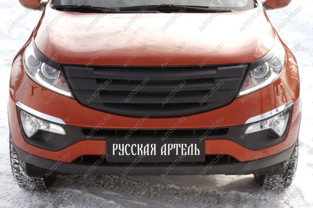5 899 р. Решетка радиатора (вариант 3) Русская Артель  KIA Sportage  3 SL (2010-2014) дорестайлинг (глянец под покраску)  с доставкой в г. Майкоп