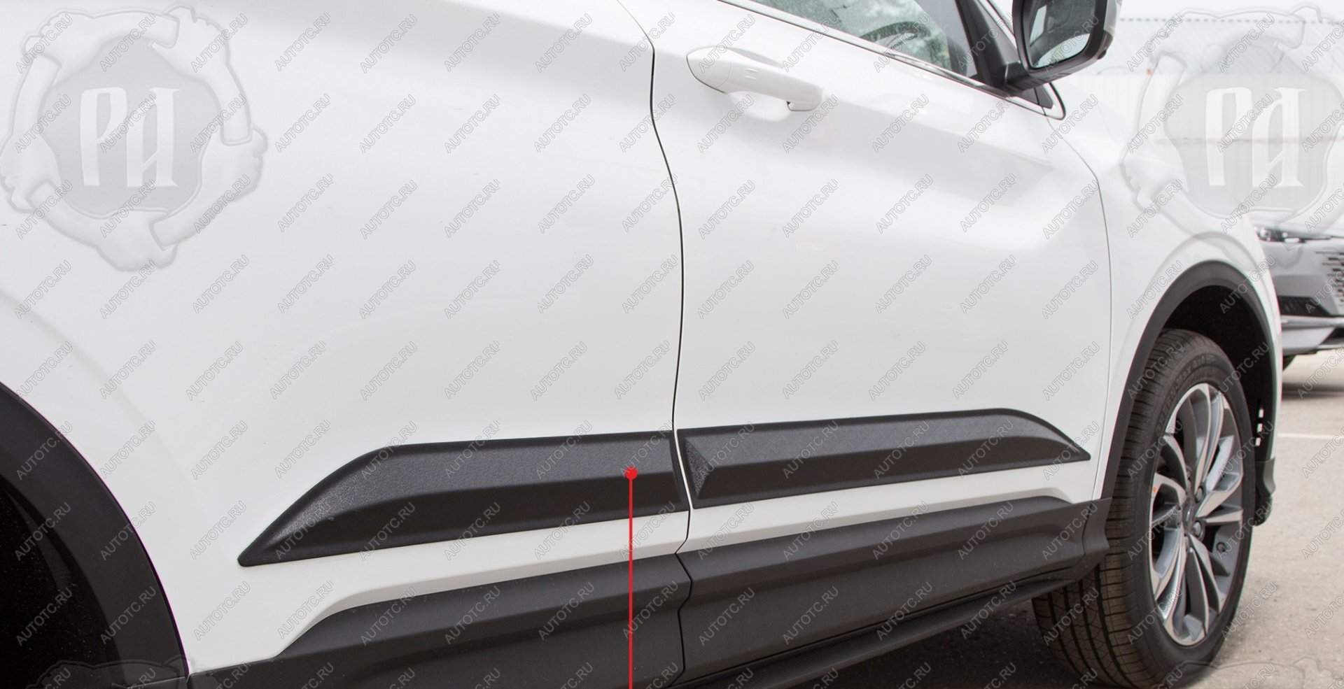 759 р. Молдинг двери задний правый Русская Артель Geely Coolray SX11 дорестайлинг (2018-2023) (шагрень)  с доставкой в г. Майкоп