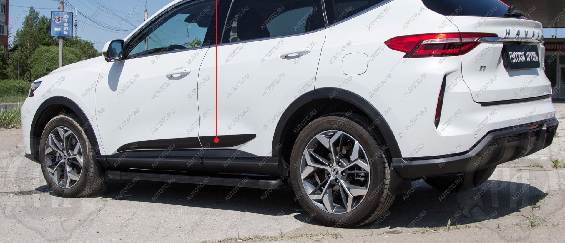 779 р. Молдинг двери задний правый Русская Артель Haval F7x дорестайлинг (2019-2022) (шагрень)  с доставкой в г. Майкоп