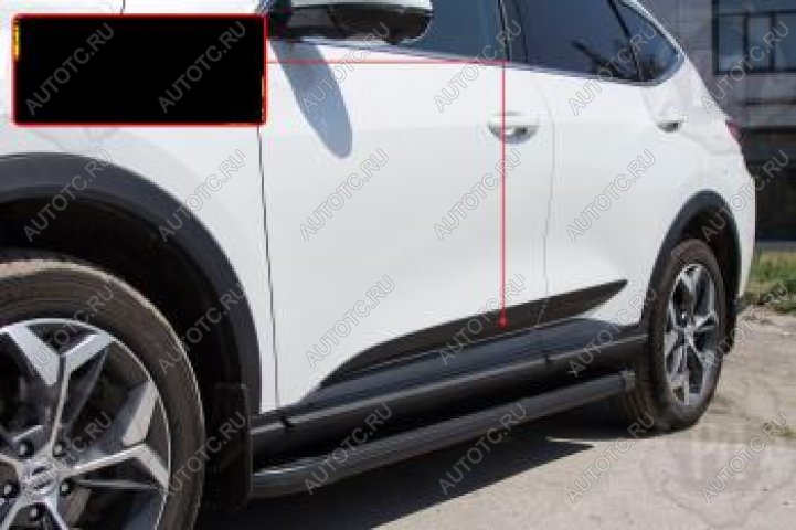 1 129 р. Молдинг двери передний правый Русская Артель Haval F7x дорестайлинг (2019-2022) (глянец под покраску)  с доставкой в г. Майкоп