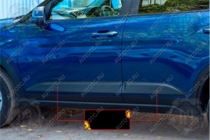 1 109 р. Молдинг двери передний правый Русская Артель Hyundai Creta SU (2020-2022) (глянец под покраску)  с доставкой в г. Майкоп
