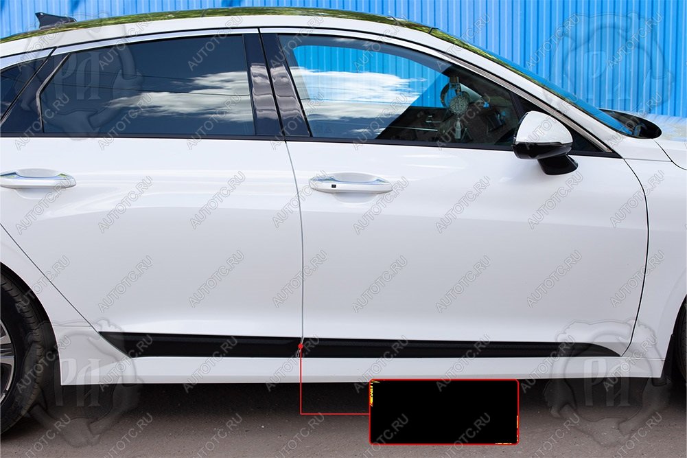 1 059 р. Молдинг двери передний правый Русская Артель KIA K5 DL (2019-2022) (глянец под покраску)  с доставкой в г. Майкоп