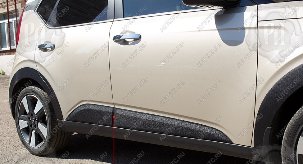 789 р. Молдинг двери задний правый Русская Артель KIA Soul SK3 (2018-2022) (глянец под покраску)  с доставкой в г. Майкоп