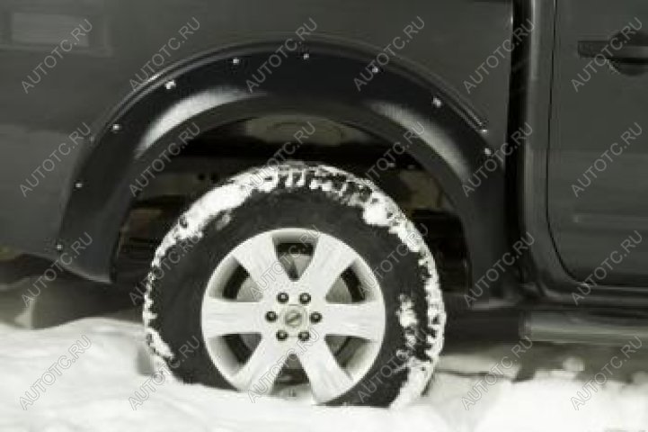 5 399 р. Расширители колесных арок (задний левый) Русская Артель  Nissan Navara  2 D40 (2004-2010) дорестайлинг (глянец под покраску)  с доставкой в г. Майкоп