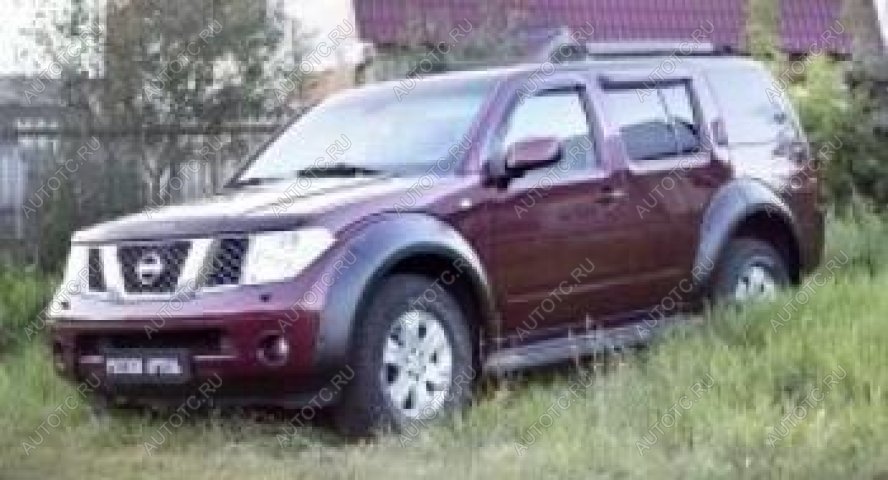 5 399 р. Расширители колесных арок (передний левый) Русская Артель   Nissan Pathfinder  R51 (2009-2014) рестайлинг (шагрень)  с доставкой в г. Майкоп