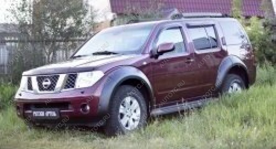 5 399 р. Расширители колесных арок (задний левый) Русская Артель Nissan Pathfinder R51 рестайлинг (2009-2014) (шагрень)  с доставкой в г. Майкоп