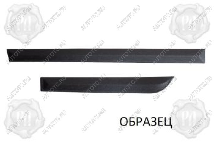 1 089 р. Молдинг на двери передний правый узкий Русская Артель Nissan Terrano D10 дорестайлинг (2013-2016) (шагрень)  с доставкой в г. Майкоп