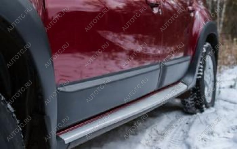 1 979 р. Молдинг двери передний правый Русская Артель Renault Duster HS дорестайлинг (2010-2015) (шагрень)  с доставкой в г. Майкоп