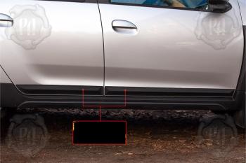 1 189 р. Молдинг на двери передний левый узкий Русская Артель Renault Duster HM рестайлинг (2021-2024) (шагрень)  с доставкой в г. Майкоп. Увеличить фотографию 2