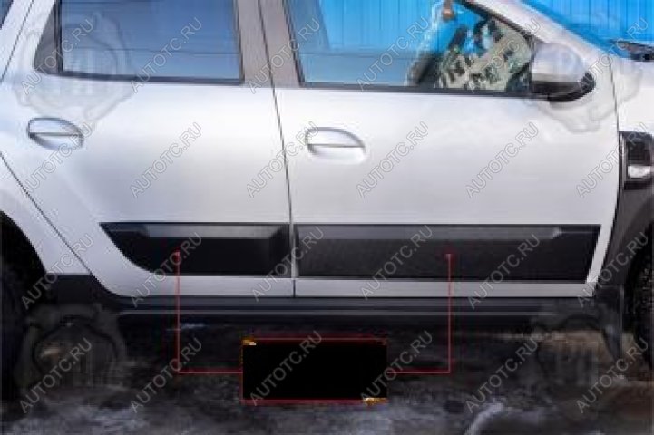 1 629 р. Молдинг двери передний правый Русская Артель Renault Duster HM рестайлинг (2021-2024) (глянец под покраску)  с доставкой в г. Майкоп