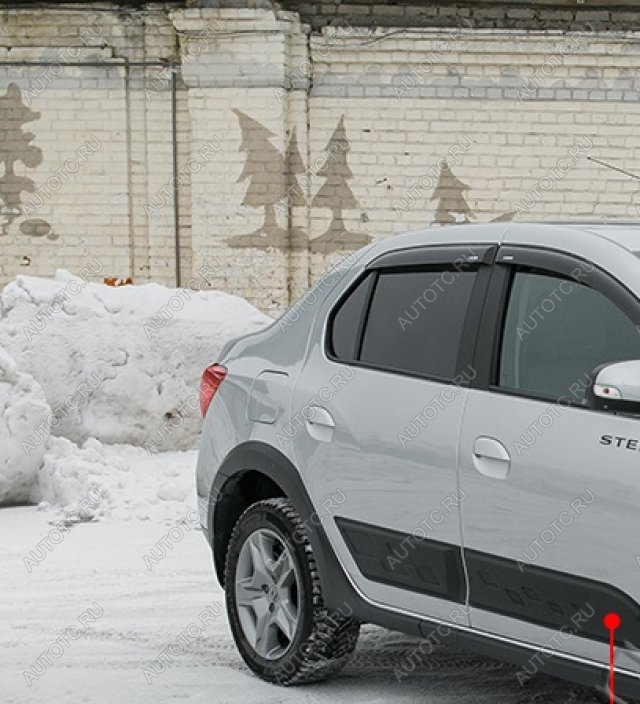 1 339 р. Молдинг двери передний левый широкий Русская Артель Renault Logan 2 дорестайлинг (2014-2018) (глянец под покраску)  с доставкой в г. Майкоп