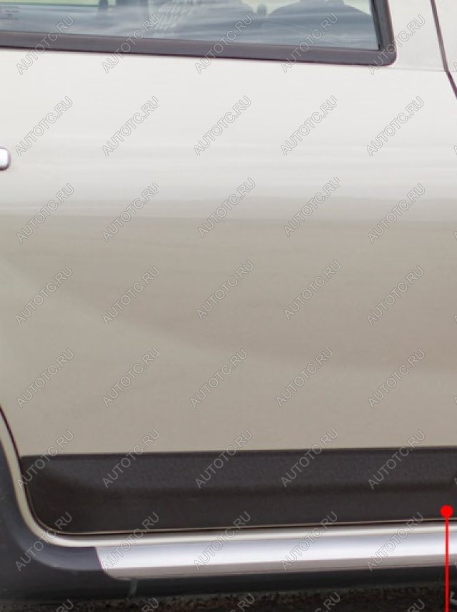 819 р. Молдинг двери задний правый широкий Русская Артель Renault Sandero Stepway (BS) (2010-2014) (глянец под покраску)  с доставкой в г. Майкоп