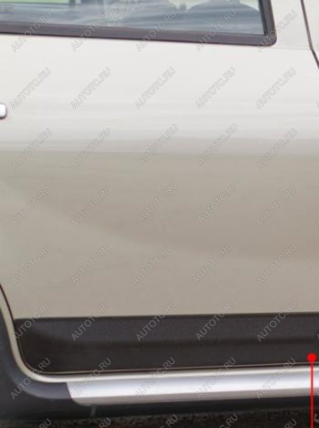 1 229 р. Молдинг двери передний левый широкий Русская Артель Renault Sandero Stepway (BS) (2010-2014) (шагрень)  с доставкой в г. Майкоп