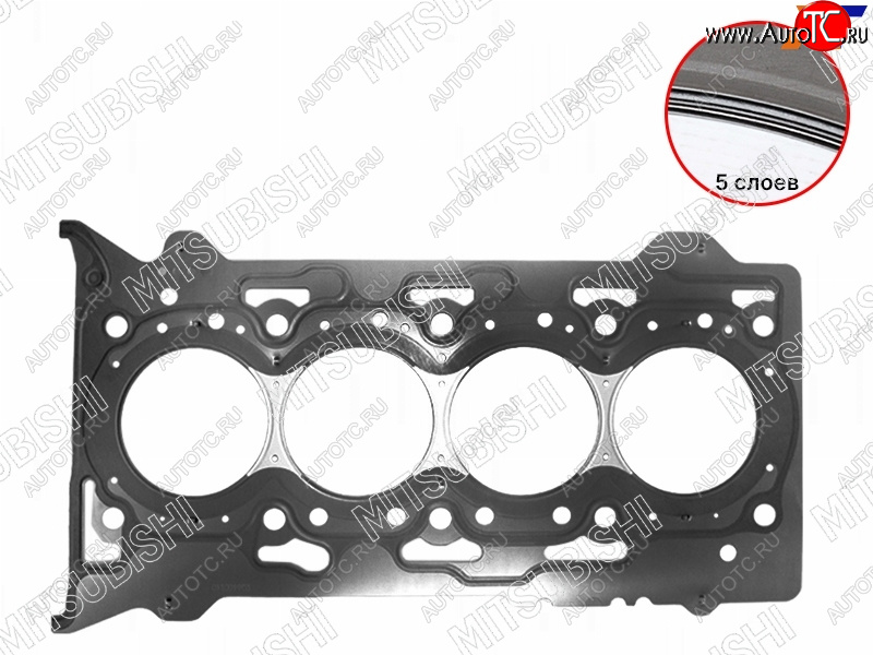 5 749 р. Прокладка ГБЦ 4N15(B SIZE T=1,30) MITSUBISHI Mitsubishi L200 5 KK,KL дорестайлинг (2015-2019)  с доставкой в г. Майкоп