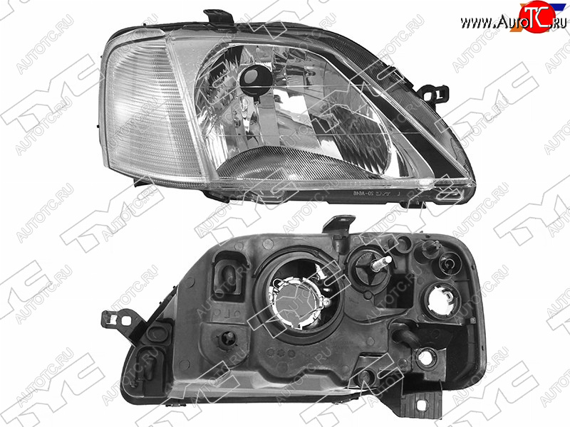 3 999 р. Фара правая (под корректор, хрусталь) TYC Renault Logan 1 дорестайлинг (2004-2010)  с доставкой в г. Майкоп