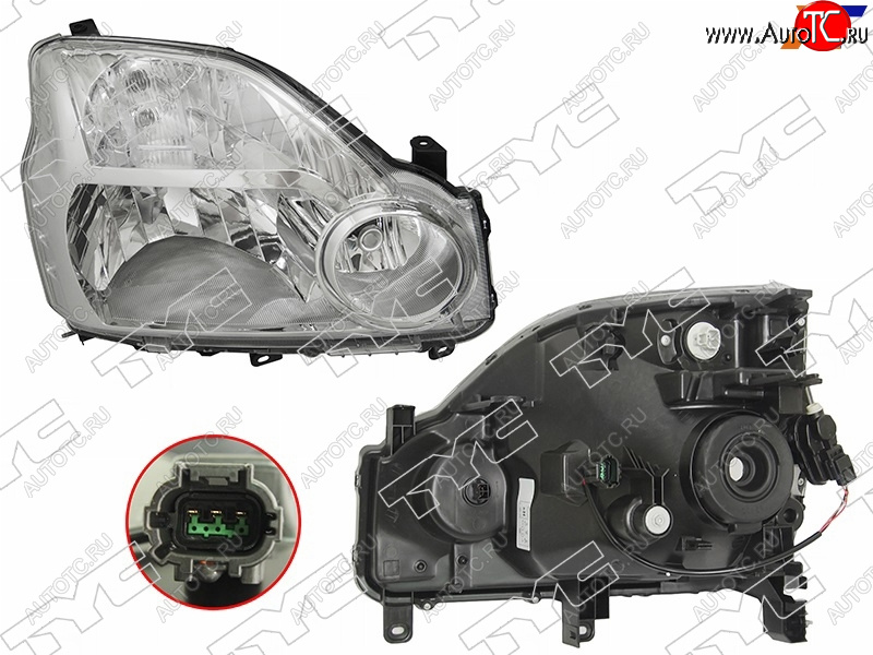 19 299 р. Фара правая (с электрокорректором, Евросвет) TYC  Nissan X-trail  2 T31 (2007-2011) дорестайлинг  с доставкой в г. Майкоп