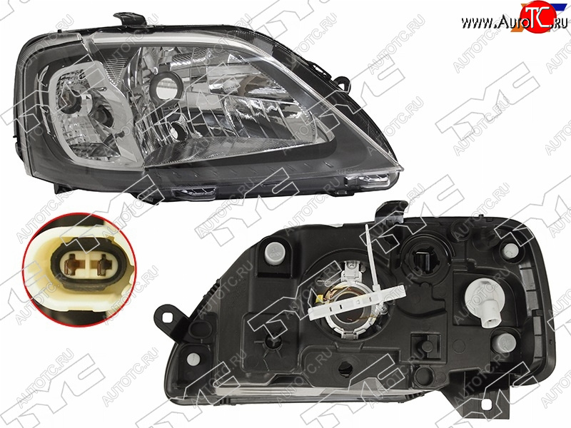 5 699 р. Фара правая (под корректор) TYC Renault Logan 1 дорестайлинг (2004-2010)  с доставкой в г. Майкоп