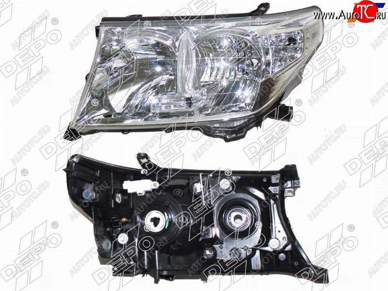 9 299 р. Фара TOYOTA LAND CRUISER 200 07-11 LH под электрокорректор, не ксенон (Евросвет)                     DEPO 212-11M1L-LD-EM  с доставкой в г. Майкоп