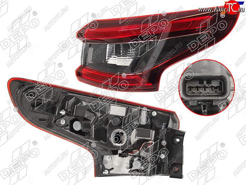 7 999 р. Фонарь задний Nissan Qashqai 17-22 (Справа LED) DEPO 215-19AJR-UE  с доставкой в г. Майкоп