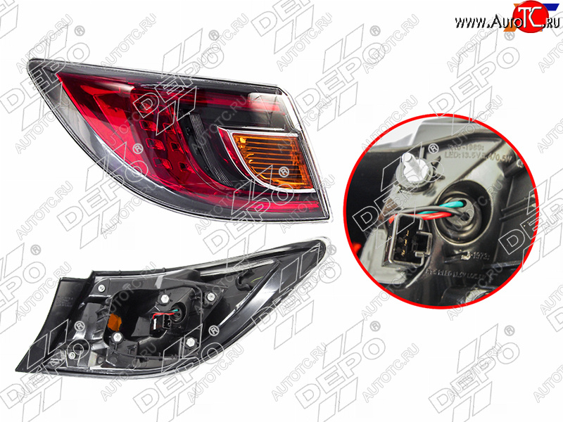 10 599 р. Фонарь задний Mazda 6 07-10  Atenza 07-09 (Слева 5D HBK4D SED) DEPO 216-1973L-UE  с доставкой в г. Майкоп