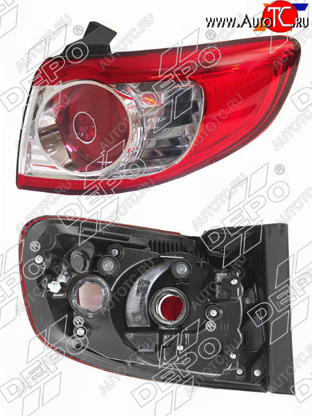9 299 р. Правый фонарь (внешний) SAT Hyundai Santa Fe CM рестайлинг (2009-2012)  с доставкой в г. Майкоп