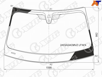 12 249 р. Стекло лобовое (Камера Датчик дождя Молдинг) BMW X5 18-  X7 18- XYG 2493AGACMVZ LFW/X  с доставкой в г. Майкоп. Увеличить фотографию 1