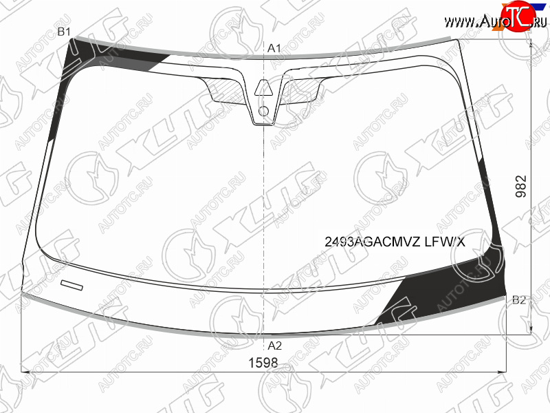 12 249 р. Стекло лобовое (Камера Датчик дождя Молдинг) BMW X5 18-  X7 18- XYG 2493AGACMVZ LFW/X  с доставкой в г. Майкоп