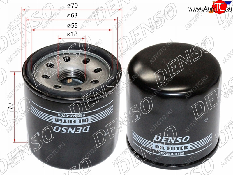 549 р. Фильтр масляный NISSAN QG#, MR20DE, QR20,25, SR20,VQ 20,25, HR#                                      DENSO 260340-0790  с доставкой в г. Майкоп