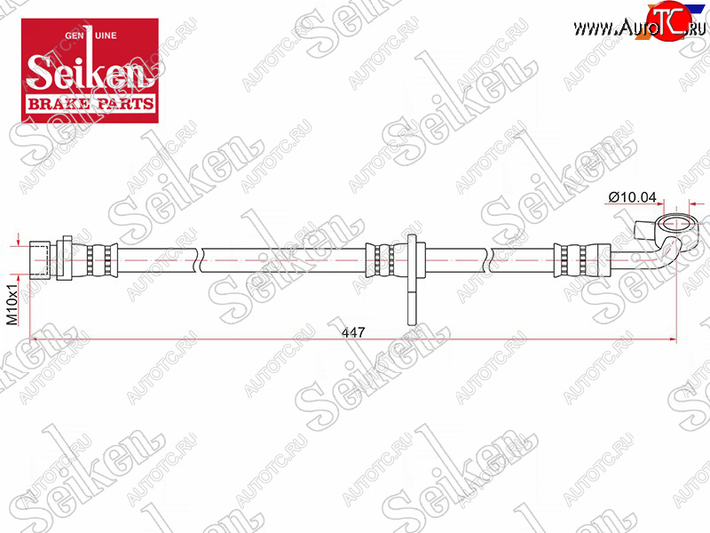1 299 р. Шланг тормозной передний RH=LH SEIKEN  Honda Jazz (2008-2015)  с доставкой в г. Майкоп