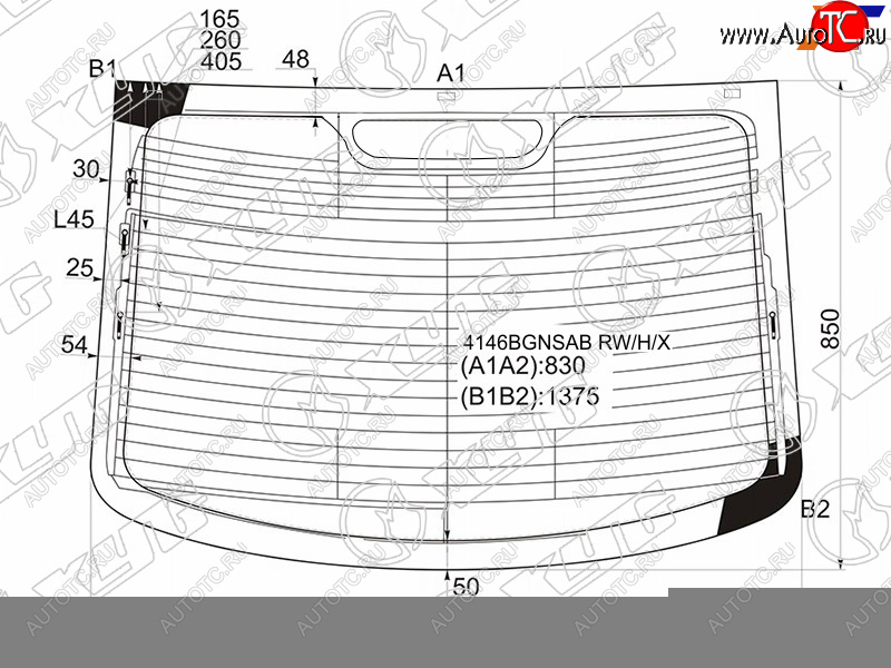 10 699 р. Стекло заднее (Цвет зеленый Обогрев Антенна 4D SED) Hyundai i40 11-17 XYG 4146BGNSAB RW/H/X  с доставкой в г. Майкоп