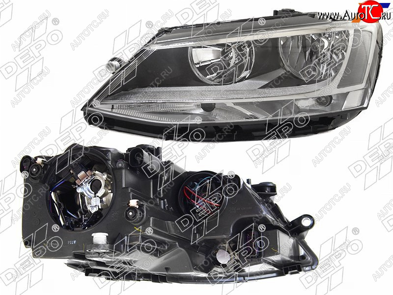 14 249 р. Фара Volkswagen Jetta 10-14 (Спереди Слева) DEPO 441-11G6LMLDEM2  с доставкой в г. Майкоп