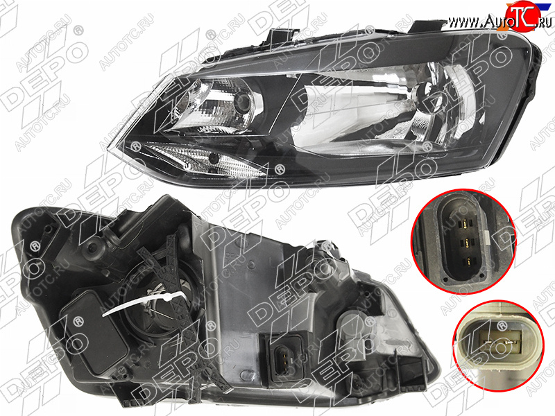 10 349 р. Фара VW POLO 10-20 LH 4D с корректором                                                               DEPO 441-11G9LMLDEM2  с доставкой в г. Майкоп