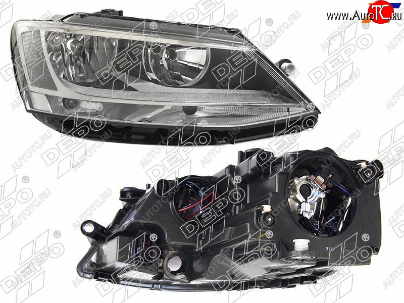 14 249 р. Фара Volkswagen Jetta 10-14 (Спереди Справа) DEPO 441-11G6RMLDEM2  с доставкой в г. Майкоп