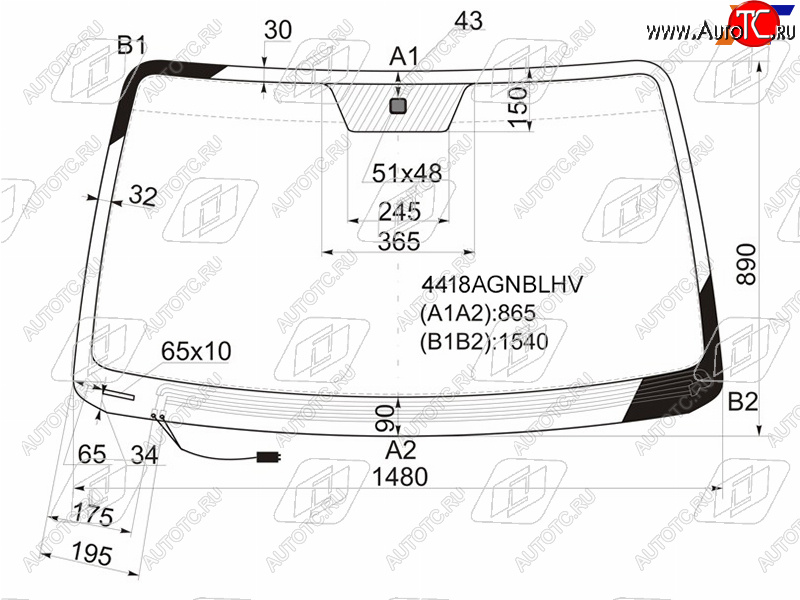 7 699 р. Стекло лобовое (Обогрев щеток) Kia Sorento 02-09 FUYAO 4418AGNBLHV  с доставкой в г. Майкоп