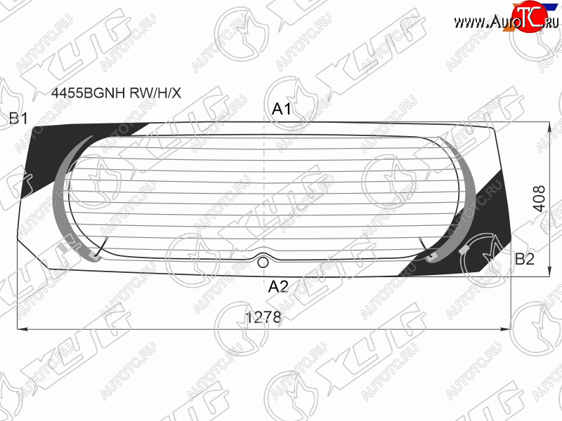 17 299 р. Стекло заднее (Цвет зеленый Обогрев) Kia Picanto 17-21 XYG 4455BGNH RW/H/X  с доставкой в г. Майкоп