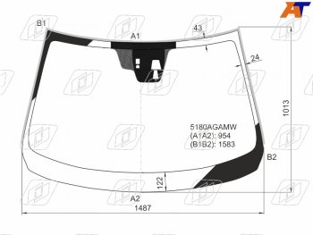 9 299 р. Стекло лобовое (Две камеры Датчик дождя Молдинг) Mazda 6 12- FUYAO 5180AGNCMW  с доставкой в г. Майкоп. Увеличить фотографию 1