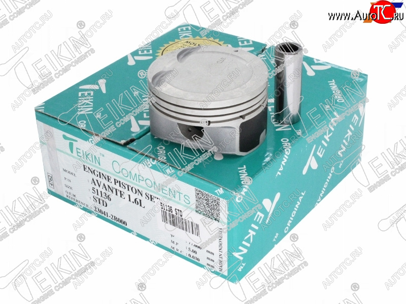 4 899 р. Поршни (к-т 4 шт) HYUNDAI SOLARISi20 KIA RIO G4FC 11- TEIKIN 51136 STD  с доставкой в г. Майкоп