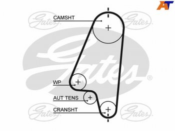 1 039 р. Ремень ГРМ DAEWOO NEXIA 1.5(SOHC) 95-LANOS 1.41.6 97-OPEL ASTRA 1.41.6 91-05CORSA 1.4 94-02 GATES 5310XS  с доставкой в г. Майкоп. Увеличить фотографию 1