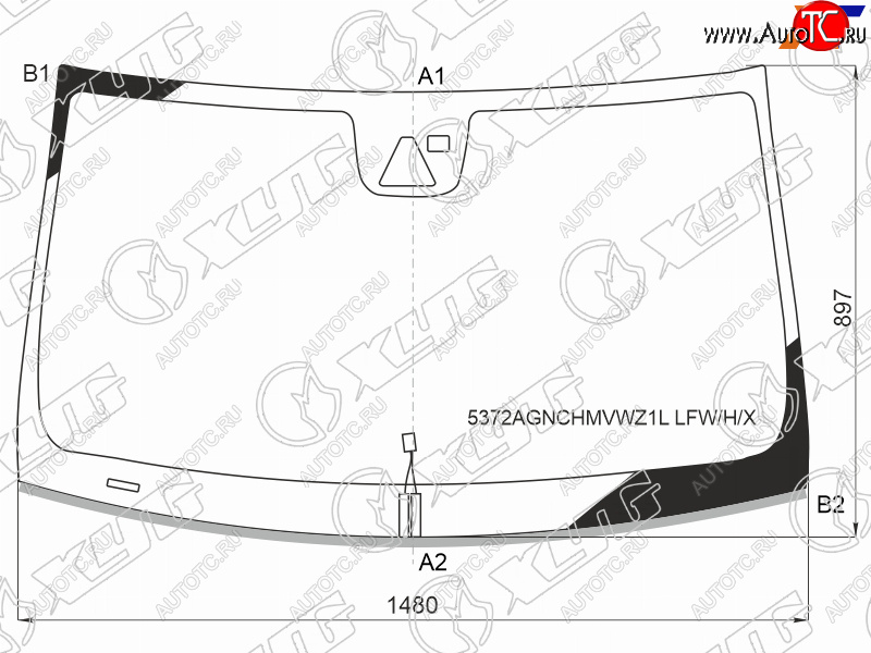 13 849 р. Стекло лобовое (Обогрев щеток Камера Датчик дождя Молдинг) Mercedes-Benz CLS-Class 14-17 XYG 5372AGNCHMVWZ1L LFW/H/X  с доставкой в г. Майкоп