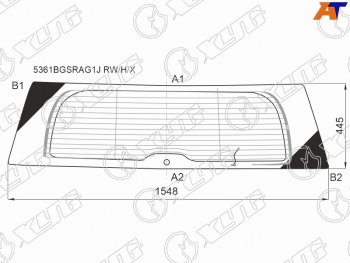 11 449 р. Стекло заднее (Цвет зеленый Обогрев Антенна) Mercedes-Benz GL-Class 06-12 XYG 5361BGSRAG1J RW/H/X  с доставкой в г. Майкоп. Увеличить фотографию 1