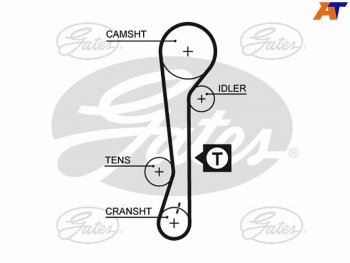 1 449 р. Ремень ГРМ HYUNDAI ACCENT 1.61.4 16V 06-KIA RIO1.41.6 16V 05-11CERATO 04-09 GATES 5479XS  с доставкой в г. Майкоп. Увеличить фотографию 1