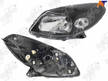 13 249 р. Фара RENAULT SANDEROSANDERO STEPWAY 10-14 LH черная                                                 DEPO 551-1170L-LDEM2  с доставкой в г. Майкоп. Увеличить фотографию 1