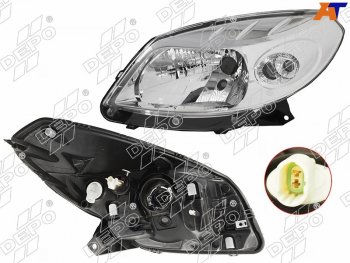 11 399 р. Фара RENAULT SANDERO 10-14 LH                                                                        DEPO 551-1170L-LDEM1  с доставкой в г. Майкоп. Увеличить фотографию 1