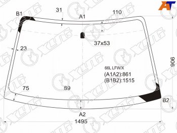 7 199 р. Стекло лобовое Subaru Legacy 98-03  Outback 98-03  Legacy B4 98-03  Legacy Lancaster 98-03 XYG 66L LFW/X  с доставкой в г. Майкоп. Увеличить фотографию 1