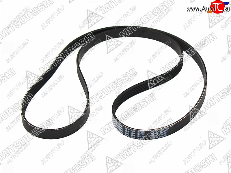 1 239 р. Ремень поликлин TOYOTA 1ZZ-FE 02-HYUNDAI iX35 2.0 09- MITSUBOSHI 6PK1670  с доставкой в г. Майкоп