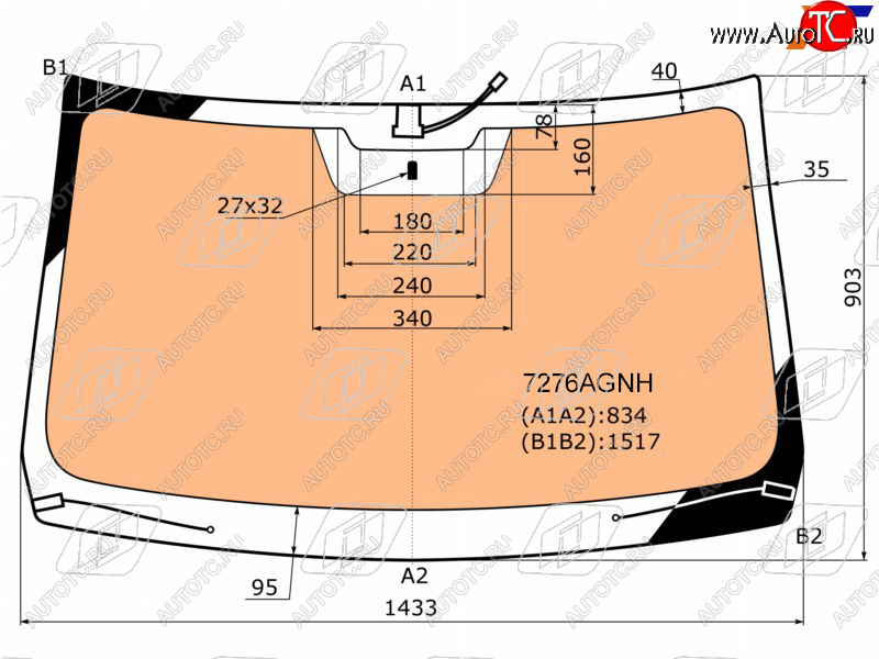 16 949 р. Стекло лобовое (Обогрев полный) Nissan Terrano 14-22  Renault Duster 10-21  Sandero 09-14  Sander FUYAO 7276AGNH  с доставкой в г. Майкоп