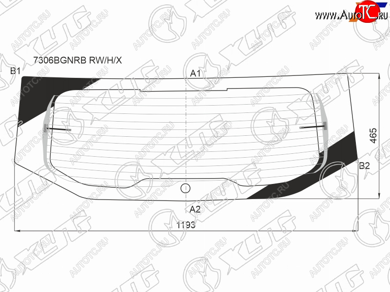 7 999 р. Стекло заднее (Цвет зеленый Обогрев) Renault Duster 21-  Dacia Duster 17- XYG 7306BGNRB RW/H/X  с доставкой в г. Майкоп
